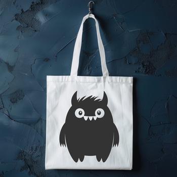 A small, adorable monster with rounded features and bright colors, suitable as clip art for various designs.