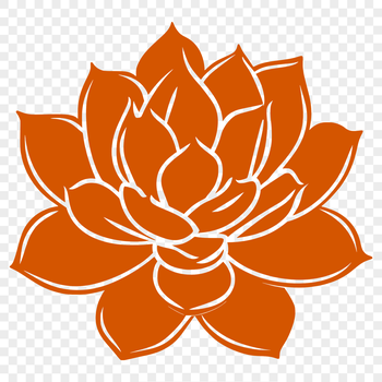 A stylized illustration of a succulent plant with thick, fleshy leaves and stems, ideal for gardening designs and projects.
