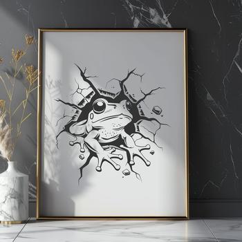 Stunning Toad Smashing Through Wall SVG