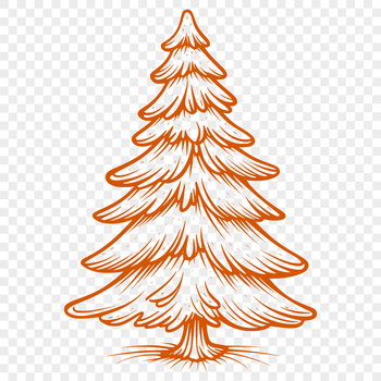 A stylized Christmas tree illustration in vector format.