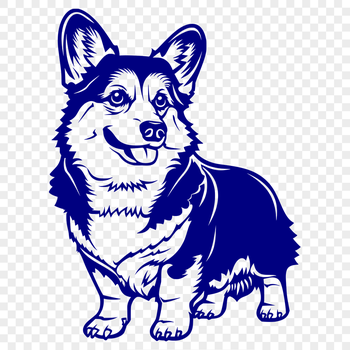 Creative Standing Welsh Corgi DXF