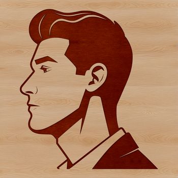 A single male figure rendered in vector format using SVG technology.