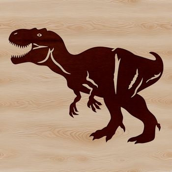 Prehistoric dinosaur illustration in vector format, suitable for cutting machines or laser cutters.