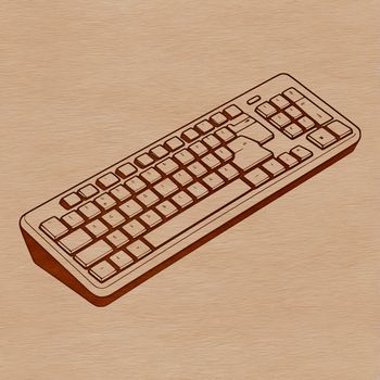 A vector illustration of a modern computer with sleek design elements.