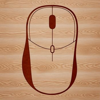 A detailed illustration of a modern desktop computer with a stylized mouse next to it.