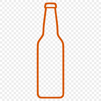 A digital illustration of a beer bottle in vector format, suitable for printing or cutting with a Cricut machine.