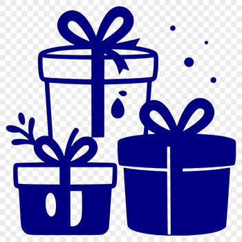 A vector illustration of a gift box with a bow and ribbon.