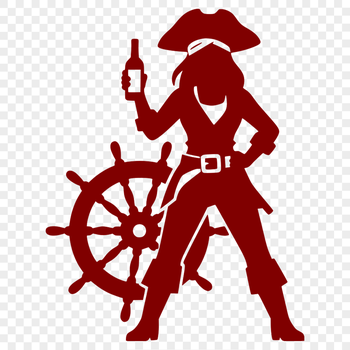 A detailed silhouette of a pirate, ideal for cutting machine designs or laser engraving projects.