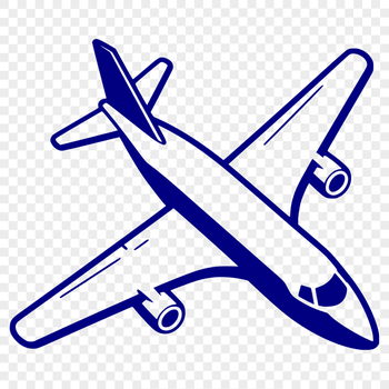 Airplane silhouette designed for cutting machines and digital crafting projects.