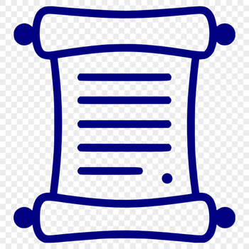 A vector illustration of a graduation diploma scroll with decorative details.