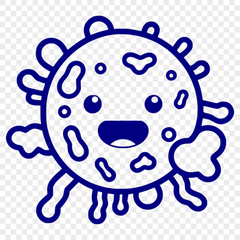 Illustrative representation of bacteria in vector format