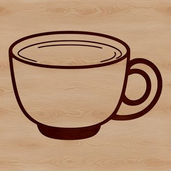 A delicate teacup design, perfect for crafting and DIY projects.