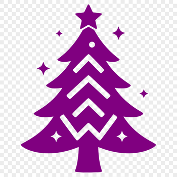 Illustrative Christmas tree silhouette in vector format