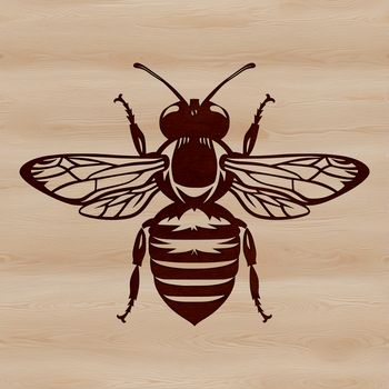 An illustration of a bee in vector format, suitable for digital applications.
