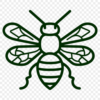 A detailed illustration of a bee in its natural habitat.