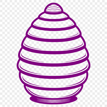 A stylized illustration of a beehive with a honeycomb pattern, suitable for vector art projects.