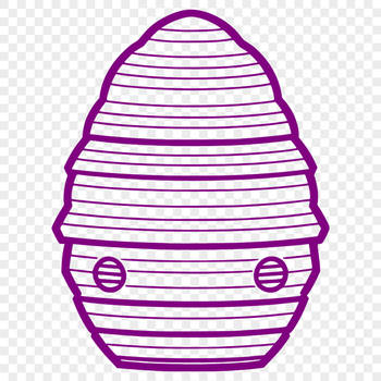 Illustrative beehive design featuring a honeycomb structure.