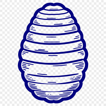 Vector illustration of a beehive with intricate details and design elements suitable for digital use.