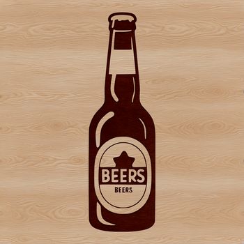 A clear illustration of a bottle of beer in a vector format.
