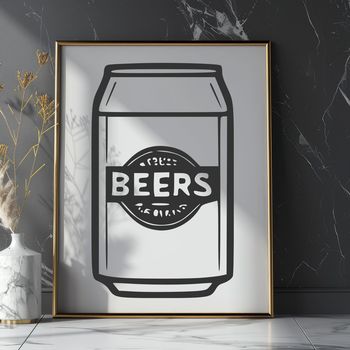 SVG graphic representation of a bottle or glass of beer, suitable for digital printing or cutting.