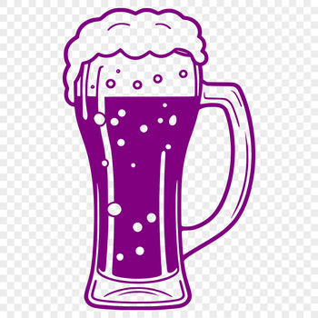 A glass filled with beer, designed as a vector graphic for digital use.