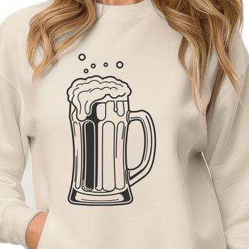 A transparent glass filled with beer, suitable for vector design and graphic creation.