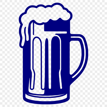 Image of a glass containing a cold beer, suitable for vector art designs.