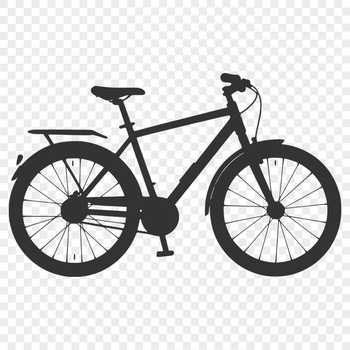 A detailed SVG graphic of a bicycle suitable for commercial or personal use projects.