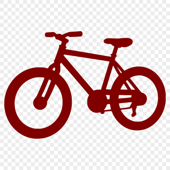 A detailed illustration of a bicycle with clean lines and minimal shading.