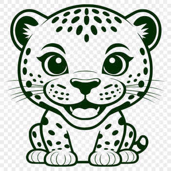 A stylized illustration of a jaguar, suitable for vector design projects.