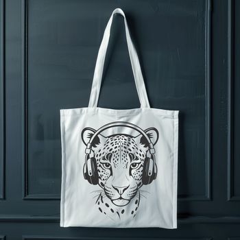 A stylized illustration of a big cat, specifically a jaguar, suitable for digital design and printing.