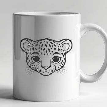 A detailed illustration of a jaguar's head, showcasing its distinctive features as a big cat species.