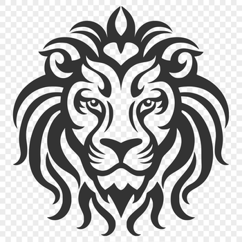 An ornate graphic representation of a big cat's face, suitable for various design purposes.