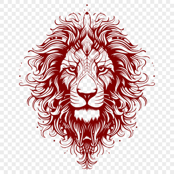 A stylized illustration of a lion's head, suitable for vector art projects.