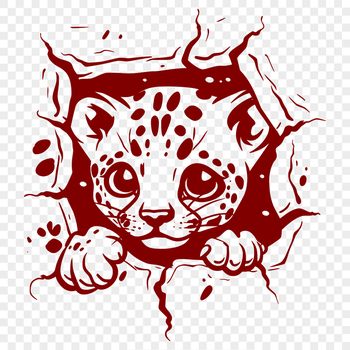 Cute Big Cat Digital Art