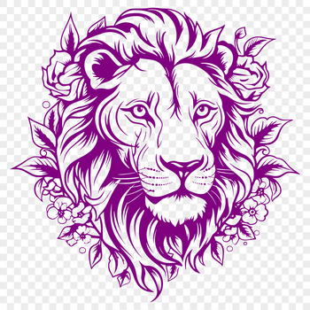 A vector design of a majestic big cat's face from the savannah.