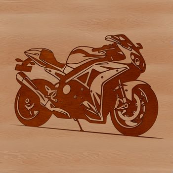 A high-quality SVG illustration of a motorcycle with detailed design elements.
