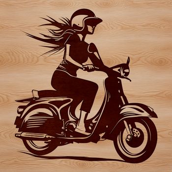 A high-quality digital illustration of a motorcycle, suitable for graphic design projects.