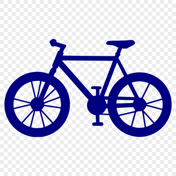 A detailed vector illustration of a bicycle in silhouette style.