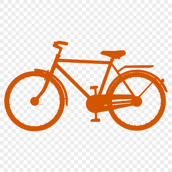 A detailed illustration of a bicycle in silhouette form, suitable for vector art designs.