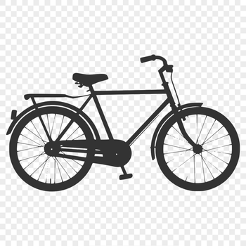 A stylized illustration of a bicycle in vector format.