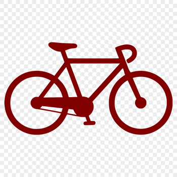 A simple vector illustration of a bicycle.