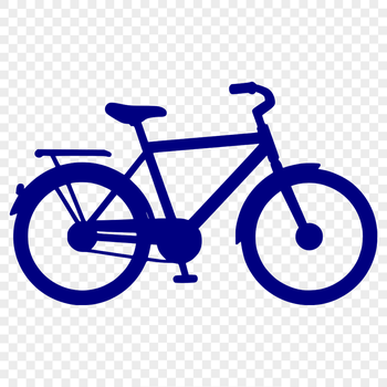 A stylized illustration of a bicycle, suitable for commercial and personal use in digital designs.