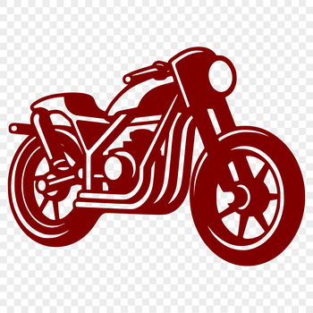 A high-quality, scalable vector graphic of a motorcycle.