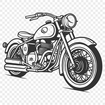 A high-quality SVG illustration of a motorbike, ideal for use in graphic design and digital crafting projects.