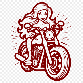 A stylized illustration of a motorbike with sleek lines and dynamic curves.