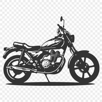 Vector illustration of a sleek motorcycle with road details.