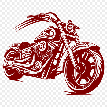 A high-resolution vector graphic of a motorcycle suitable for various applications.