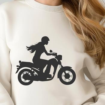 A detailed, scalable vector graphic illustration of a motorcycle with sleek design elements.