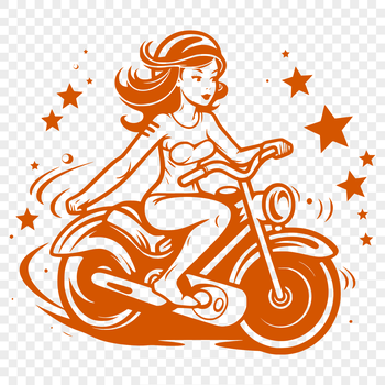 A high-quality vector graphic illustration of a motorbike, suitable for various design applications.